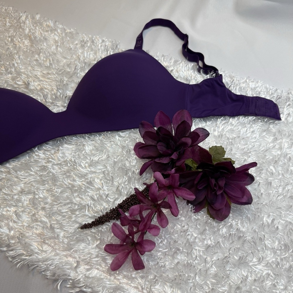 Victoria's Secret Bra 32DDD T-Shirt Lightly Lined Wireless Convertible Purple - Picture 5 of 11